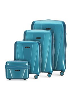 Komplet geometrycznych walizek z polikarbonu ze sklepu WITTCHEN w kategorii Walizki - zdjęcie 143694390