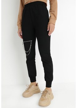 Czarne Spodnie Crowen ze sklepu Born2be Odzież w kategorii Spodnie damskie - zdjęcie 143700443
