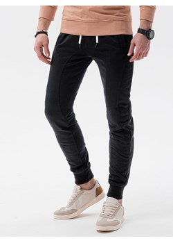 Spodnie męskie dresowe joggery P867 - czarne ze sklepu ombre w kategorii Spodnie męskie - zdjęcie 143702383