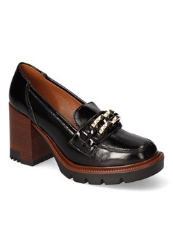Półbuty Gamis 6078/A128 Czarne naplak ze sklepu Arturo-obuwie w kategorii Półbuty damskie - zdjęcie 143709472