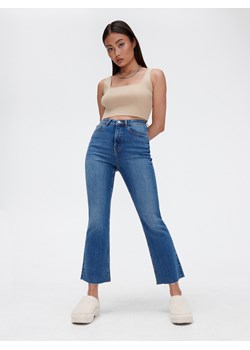 Cropp - Niebieskie jeansy flare z wysokim stanem - Niebieski ze sklepu Cropp w kategorii Jeansy damskie - zdjęcie 143735820