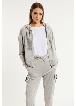 Welurowa bluza damska z długimi rękawami ze sklepu MONNARI w kategorii Bluzy damskie - zdjęcie 143749914