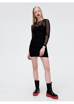 Cropp - Czarna sukienka z długim rękawem - czarny ze sklepu Cropp w kategorii Sukienki - zdjęcie 143765800