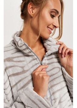 Szlafrok damski polarowy Meru, Kolor szary, Rozmiar S, Italian Fashion ze sklepu Intymna w kategorii Szlafroki damskie - zdjęcie 143779342