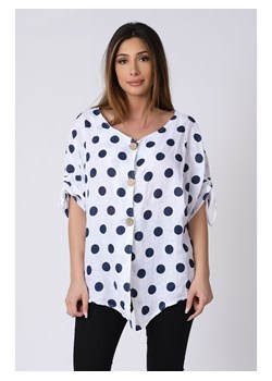 Lniana bluzka "Lara" w kolorze białym ze sklepu Limango Polska w kategorii Koszule damskie - zdjęcie 143787041
