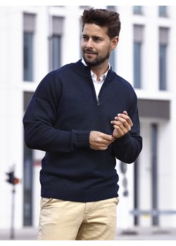 Sweter męski Sławek polo - granat-melanż - M ze sklepu Swetry Lasota w kategorii Swetry męskie - zdjęcie 143791880