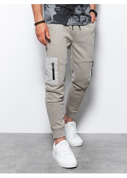 Spodnie męskie dresowe - szare P1087 ze sklepu ombre w kategorii Spodnie męskie - zdjęcie 143804632