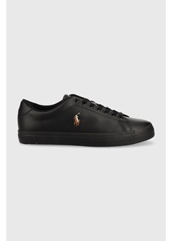 Polo Ralph Lauren sneakersy skórzane Longwood kolor czarny 816884372002 ze sklepu ANSWEAR.com w kategorii Buty sportowe męskie - zdjęcie 143816354