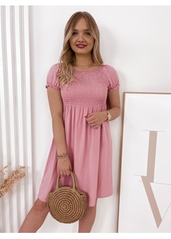 sukienka salvador pudrowy róż xl/xxl ze sklepu UBRA w kategorii Sukienki - zdjęcie 144092454