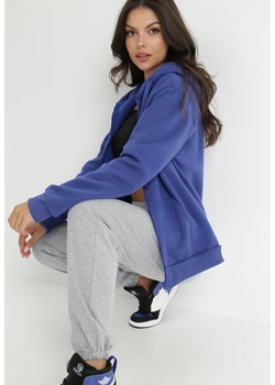 Granatowa Bluza z Kapturem Sithi ze sklepu Born2be Odzież w kategorii Bluzy damskie - zdjęcie 144100971