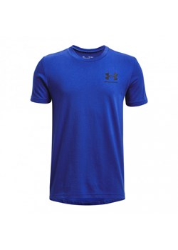 Chłopięcy t-shirt z nadrukiem UA Sportstyle Left Chest SS ze sklepu Sportstylestory.com w kategorii T-shirty chłopięce - zdjęcie 144151624