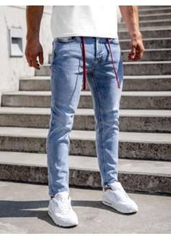 Niebieskie spodnie jeansowe męskie regular fit Denley KX555-2A ze sklepu Denley w kategorii Jeansy męskie - zdjęcie 144264543
