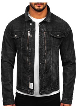 Czarna kurtka jeansowa męska Denley MJ508N ze sklepu Denley w kategorii Kurtki męskie - zdjęcie 144264614