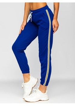 Kobaltowe spodnie dresowe damskie Denley YW01020B ze sklepu denley damskie w kategorii Spodnie damskie - zdjęcie 144280751