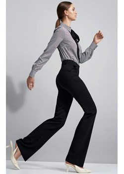 Czarne klasyczne spodnie typu flare sd69, Kolor czarny, Rozmiar 36, Nife ze sklepu Primodo w kategorii Spodnie damskie - zdjęcie 144286422