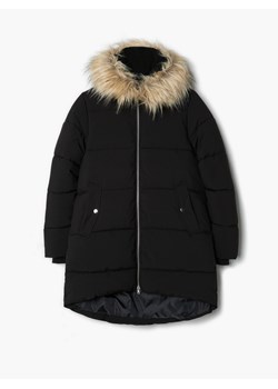 Cropp - Czarny ocieplany płaszcz - czarny ze sklepu Cropp w kategorii Kurtki damskie - zdjęcie 144327634