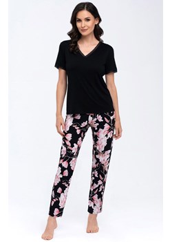Piżama damska Magnolia, Kolor czarno-różowy, Rozmiar S, Babella ze sklepu Intymna w kategorii Piżamy damskie - zdjęcie 144355254