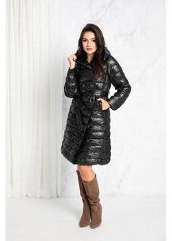 Czarny płaszcz z pikowaniem harper2, rozmiary: - 46 ze sklepu VISSAVI w kategorii Płaszcze damskie - zdjęcie 144364802