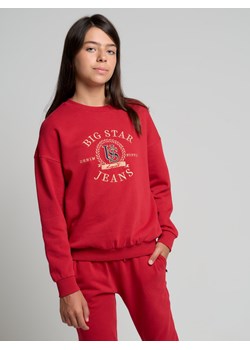 Bluza dziewczęca z bawełny organicznej czerwona Nomi 603 ze sklepu Big Star w kategorii Bluzy dziewczęce - zdjęcie 144474003