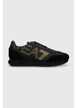 EA7 Emporio Armani sneakersy skórzane Vintage kolor czarny ze sklepu ANSWEAR.com w kategorii Buty sportowe męskie - zdjęcie 144477774