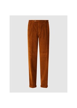 Spodnie z zakładkami w pasie o kroju comfort fit ze sztruksu model ‘Morello’ ze sklepu Peek&Cloppenburg  w kategorii Spodnie męskie - zdjęcie 144484593