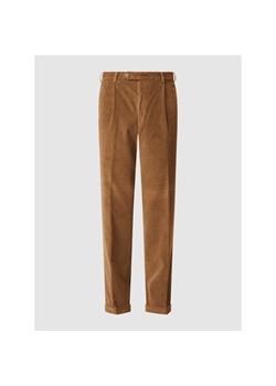 Spodnie z zakładkami w pasie o kroju comfort fit ze sztruksu model ‘Morello’ ze sklepu Peek&Cloppenburg  w kategorii Spodnie męskie - zdjęcie 144484594