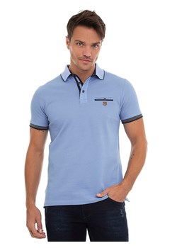 Sir Raymond Tailor Koszulka polo bia\u0142y-niebieski Wz\u00f3r w kropki W stylu casual Moda Koszulki Koszulki polo 