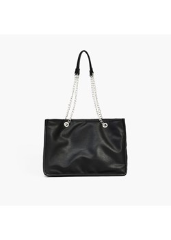 Cropp - Czarna torebka typu tote bag - Czarny ze sklepu Cropp w kategorii Torby Shopper bag - zdjęcie 144601903