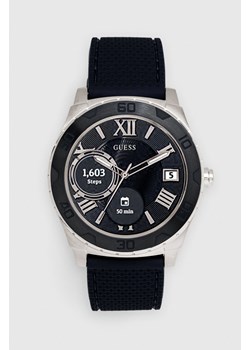 Guess smartwatch męski kolor czarny ze sklepu ANSWEAR.com w kategorii Zegarki - zdjęcie 144605644