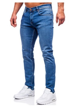 Granatowe spodnie jeansowe męskie regular fit Denley 6356 ze sklepu Denley w kategorii Jeansy męskie - zdjęcie 144615161