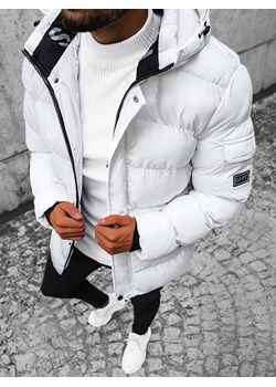 Kurtka zimowa męska pikowana biała OZONEE N/7332 ze sklepu ozonee.pl w kategorii Kurtki męskie - zdjęcie 144618600
