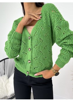 Zielony Rozpinany Sweter ze sklepu ModnaKiecka.pl w kategorii Swetry damskie - zdjęcie 144635814
