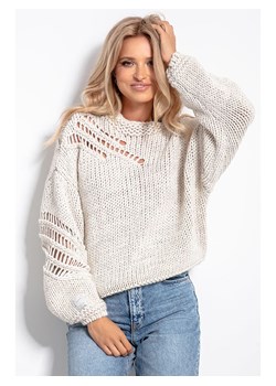 fobya Sweter w kolorze beżowym ze sklepu Limango Polska w kategorii Swetry damskie - zdjęcie 144727393