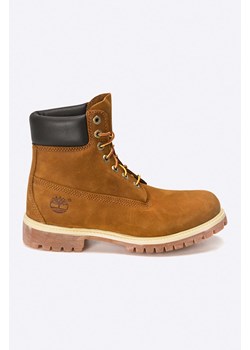 Timberland trapery zamszowe Premium 6 Inch Boot męskie kolor brązowy TB0720668271 ze sklepu ANSWEAR.com w kategorii Buty zimowe męskie - zdjęcie 144730312