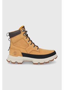 Timberland trapery skórzane TBL Originals Ultra męskie kolor żółty TB0A44SH2311 ze sklepu ANSWEAR.com w kategorii Buty zimowe męskie - zdjęcie 144736881