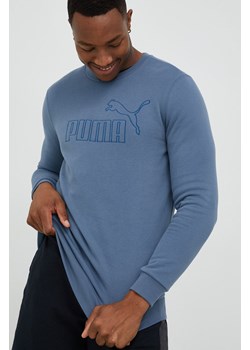 Puma bluza męska kolor fioletowy z aplikacją ze sklepu ANSWEAR.com w kategorii Bluzy męskie - zdjęcie 144744010