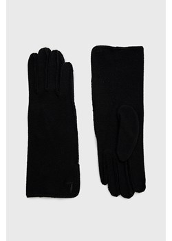 Trussardi rękawiczki damskie kolor czarny ze sklepu ANSWEAR.com w kategorii Rękawiczki damskie - zdjęcie 144757041