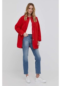 Marella kurtka damska kolor czerwony przejściowa oversize ze sklepu ANSWEAR.com w kategorii Kurtki damskie - zdjęcie 144772802