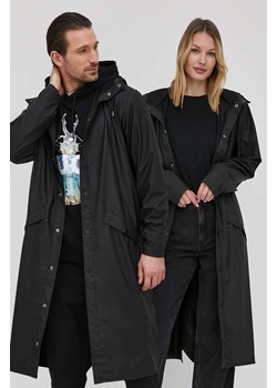Rains kurtka 18360 Longer Jacket kolor czarny przejściowa 18360.01-Black ze sklepu ANSWEAR.com w kategorii Kurtki damskie - zdjęcie 144773490