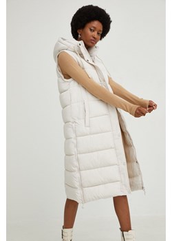 Answear Lab kurtka damska kolor beżowy zimowa ze sklepu ANSWEAR.com w kategorii Kamizelki damskie - zdjęcie 144777643