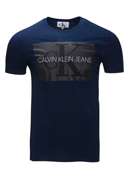 CALVIN KLEIN JEANS KOSZULKA T-SHIRT SLIM MONOGRAM LOGO GRANATOWY ze sklepu Milgros.pl w kategorii T-shirty męskie - zdjęcie 144815383