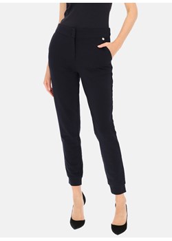 Granatowe dzianinowe spodnie L'AF Titto ze sklepu Eye For Fashion w kategorii Spodnie damskie - zdjęcie 144842252