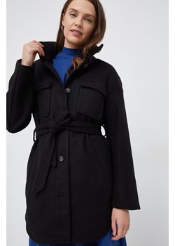 Vero Moda płaszcz damski kolor czarny przejściowy ze sklepu ANSWEAR.com w kategorii Płaszcze damskie - zdjęcie 144879781