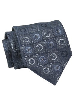 Klasyczny, Szeroki Krawat Męski CHATTIER - Granat w Duże Kwiaty KRCH1321 ze sklepu JegoSzafa.pl w kategorii Krawaty - zdjęcie 144928230