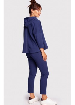Bluza o luźnym kroju z kapturem w kolorze atramentowym B239, Kolor atramentowy, Rozmiar 2XL/3XL, BE ze sklepu Primodo w kategorii Bluzy damskie - zdjęcie 144986394