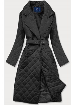 Pikowana kurtka z kołnierzem czarna (ag8-8010) ze sklepu goodlookin.pl w kategorii Płaszcze damskie - zdjęcie 145037520