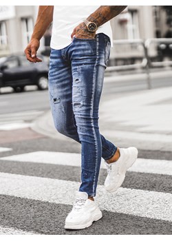 Spodnie jeansowe męskie niebieskie OZONEE O/BC1059 ze sklepu ozonee.pl w kategorii Jeansy męskie - zdjęcie 145051630