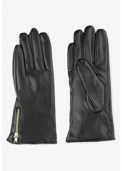 Czarno-Złote Rękawiczki Chivi ze sklepu Renee odzież w kategorii Rękawiczki damskie - zdjęcie 145070344