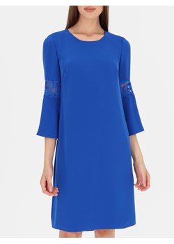 Kobaltowa sukienka z koronką L'AF Kokiete ze sklepu Eye For Fashion w kategorii Sukienki - zdjęcie 145071763