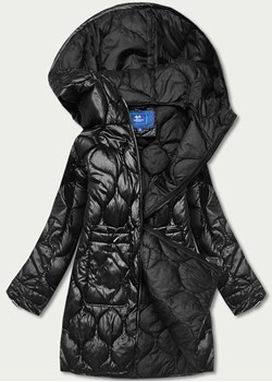 Damska kurtka z ozdobnym pikowaniem czarna (ag1-j9086) ze sklepu goodlookin.pl w kategorii Kurtki damskie - zdjęcie 145075014